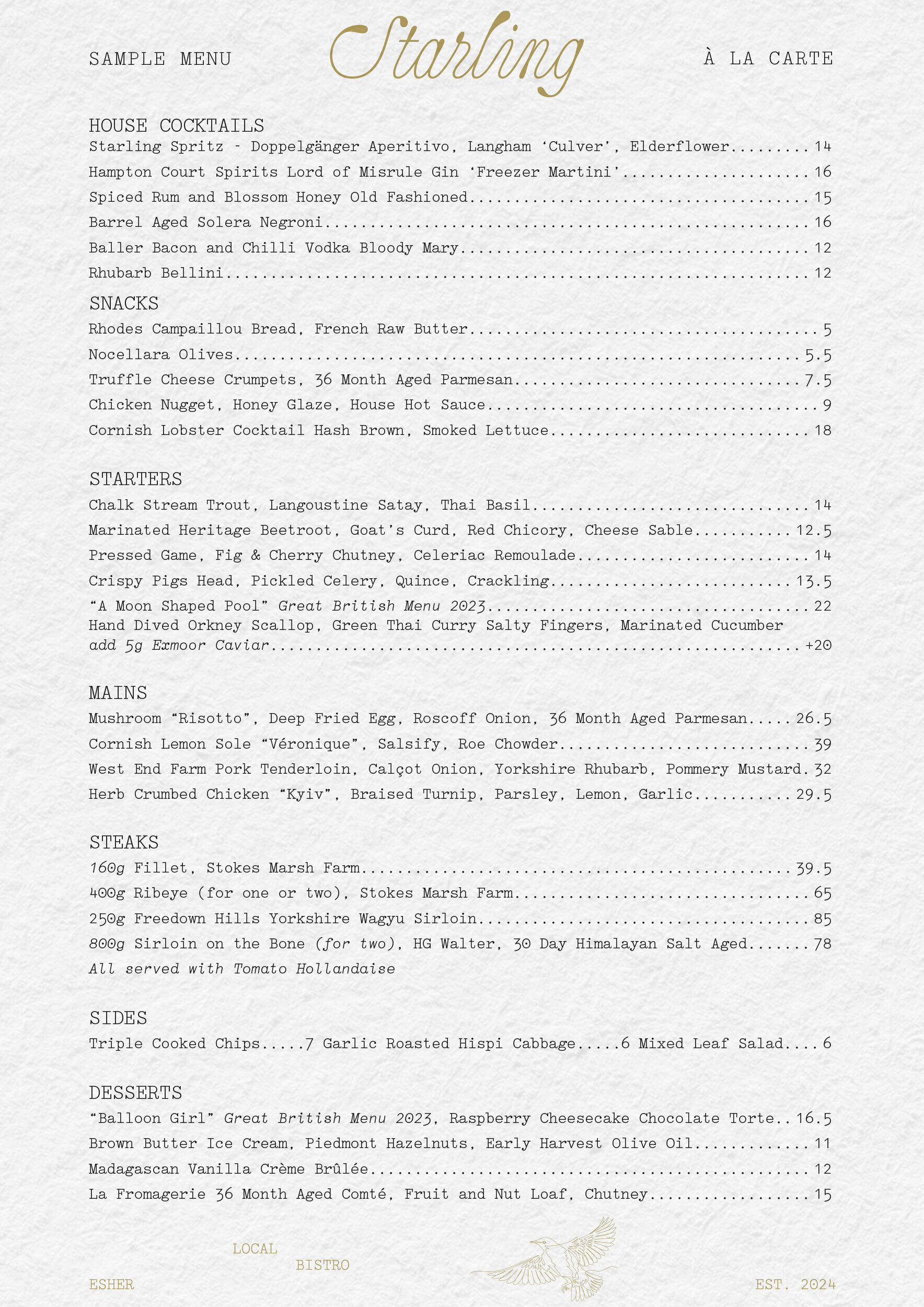 250217 GP Starling Sample Menu