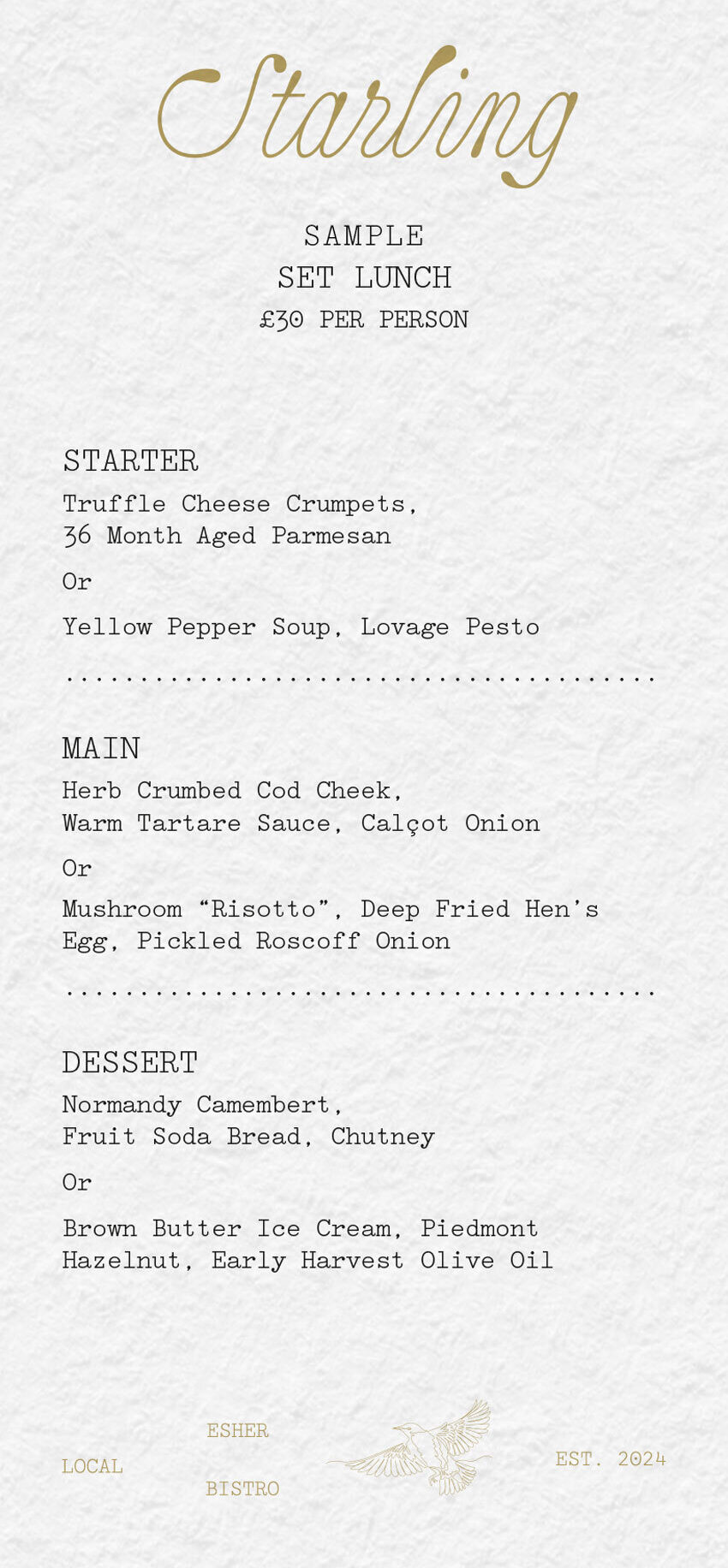 250217 GP Starling Set Lunch